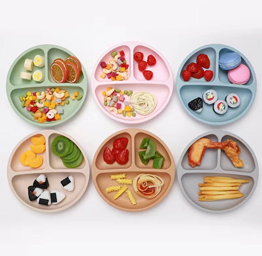 SILICONE PLATE BPA FREE - GORGEOUS 3 COLOURS