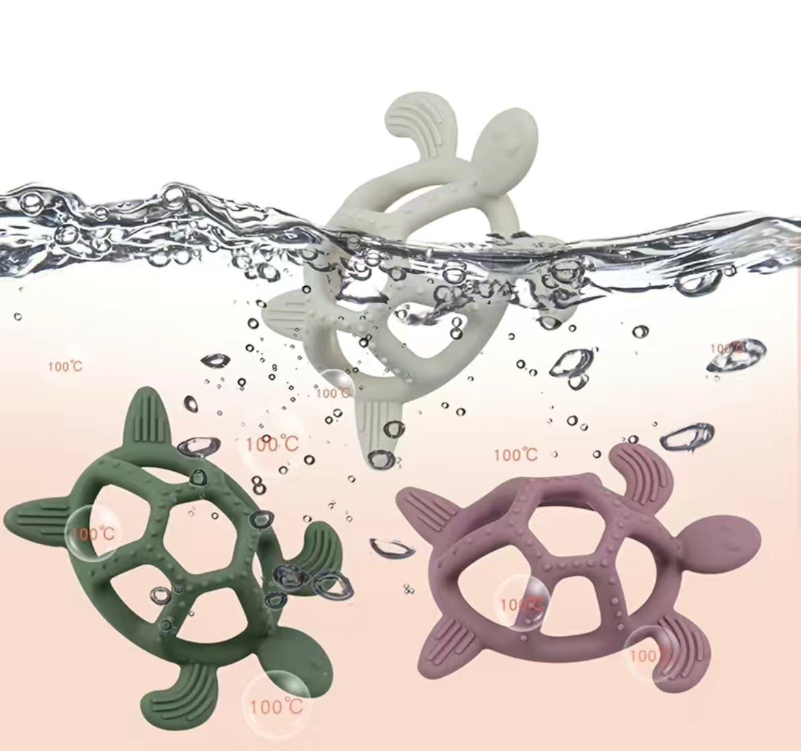 Adorable Silicone Teething Turtles
