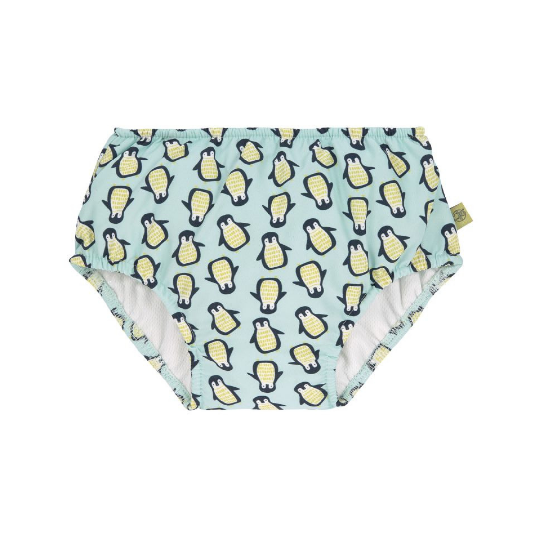 LASSIG BLUE PENGUIN SWIM NAPPY & BUCKET HAT SET