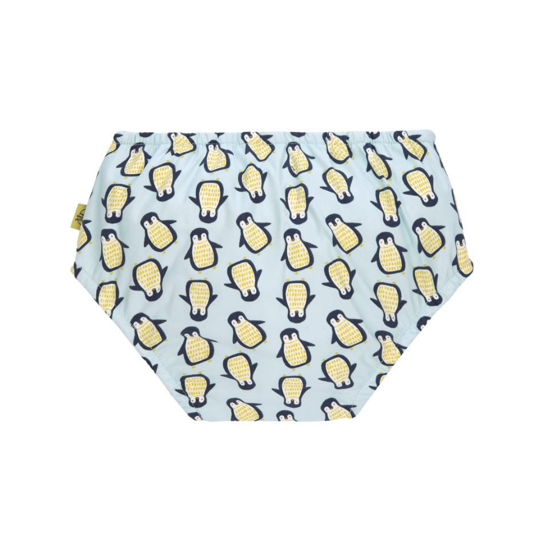 LASSIG BLUE PENGUIN SWIM NAPPY & BUCKET HAT SET